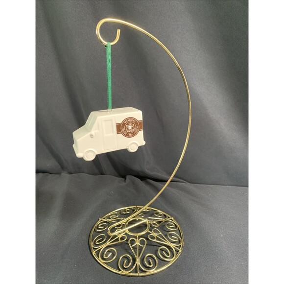 Starbucks Other - STARBUCKS Limited Edition Delivery Truck Coffee Christmas Ornament Ceramic